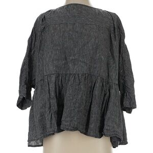 Rachel Comey Women’s Charcoal Peasant Blouse - Relaxed Tiered Top